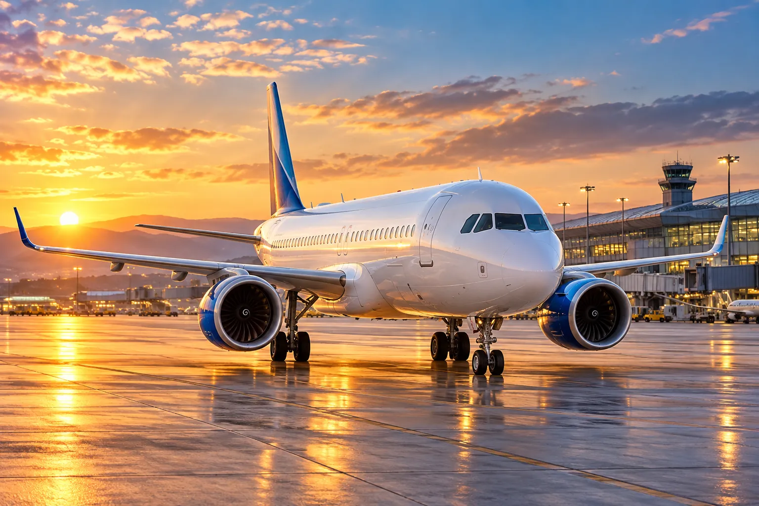 Berline devant un aéroport