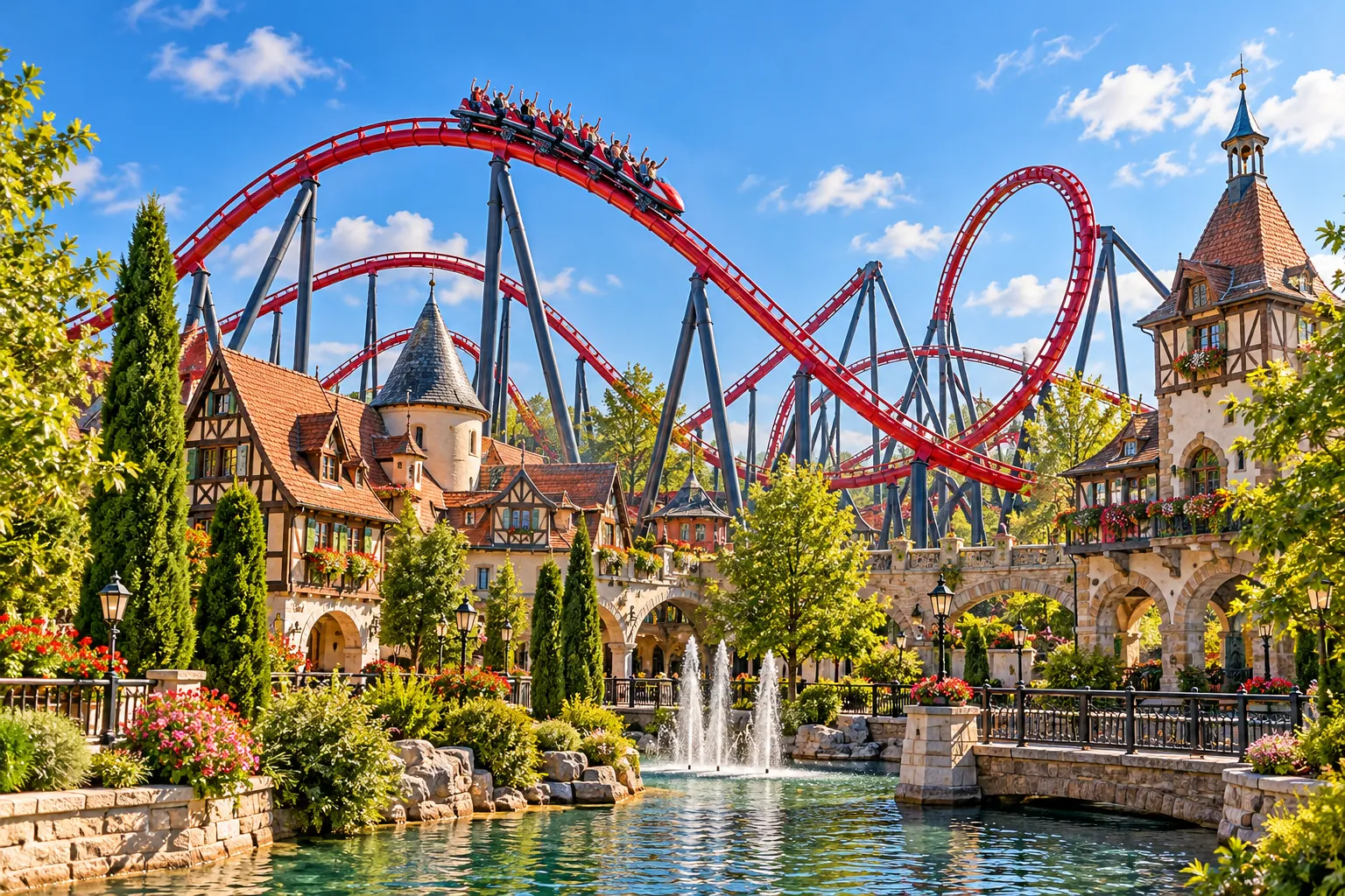 Illustration d’un parc d’attractions